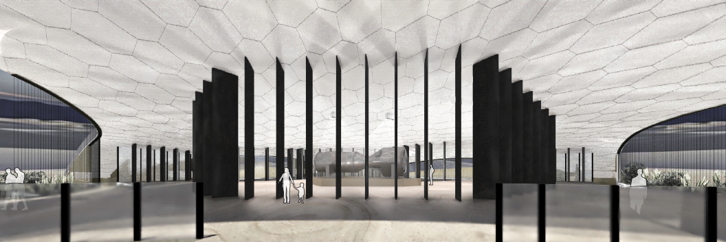 Column forest interior render