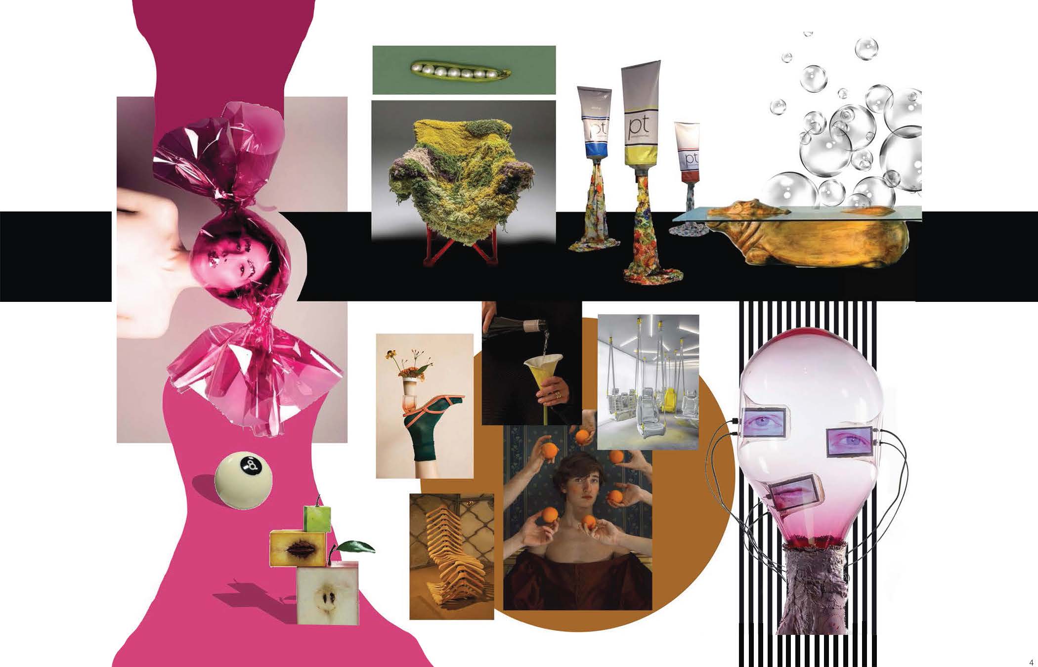 Surrealism mood board collage